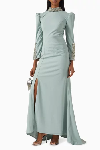 Crystal-embellished Maxi Dress