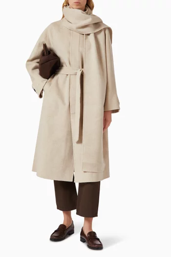 Muffler Coat in Cashmere-blend