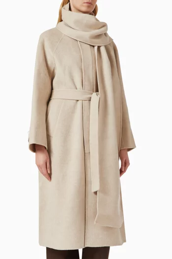 Muffler Coat in Cashmere-blend