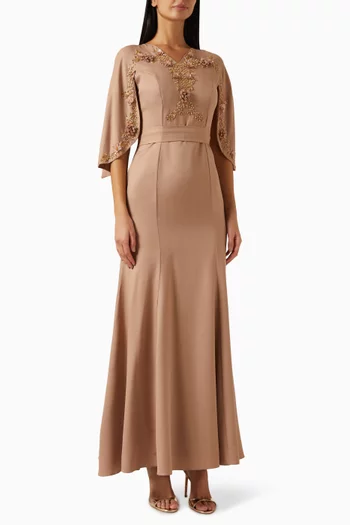 Embellished Tie-waist Gown