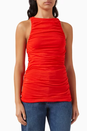 Evidente Ruched Top in Organic-cotton