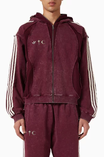 كنزة بغطاء رأس رياضية بحرفي TG قطن أديداس × ثاج كلوب