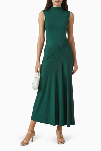 Panelled Drape Dress in Jersey