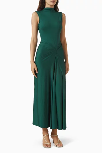 Panelled Drape Dress in Jersey