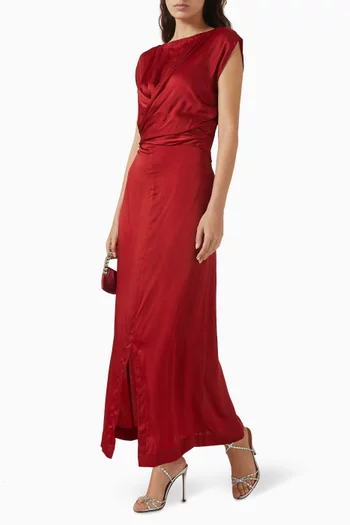 Draped Dress in Viscose-satin