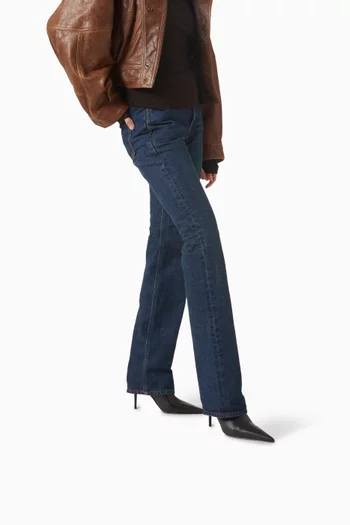 حذاء بوت باربرا بكعب 90 مم جلد نابا