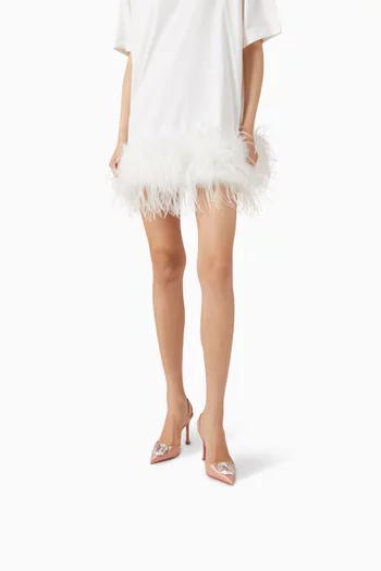 حذاء كلاسيك كاميليا بسير خلفي ستان مرصع بالكريستال بكعب 90 مم