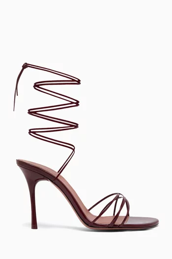 Lori 95 Lace up Sandals in Patent Leather