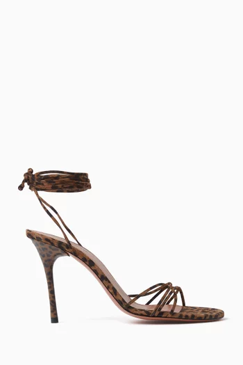 Lori 95 Lace-up Sandals in Suede