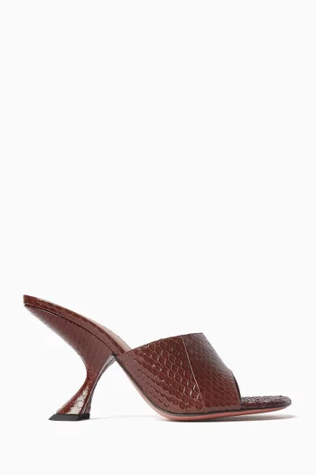 حذاء مفتوح من الخلف تايلور بكعب 90 مم جلد