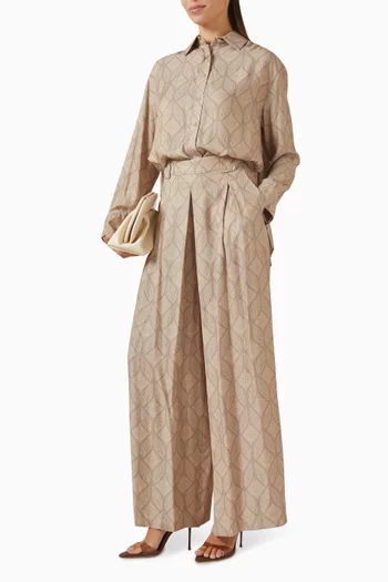 Miori Shirt & Pants Set in Viscose-rayon