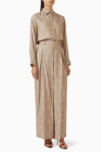 Miori Shirt & Pants Set in Viscose-rayon