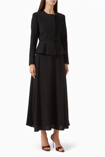 Miori Blazer & Skirt Set in Crepe