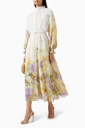 Floral-print Dress in Chiffon