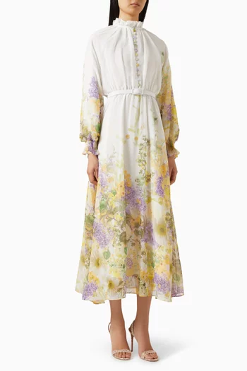 Floral-print Dress in Chiffon