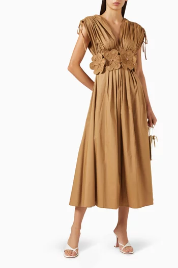 Floral-applique Dress