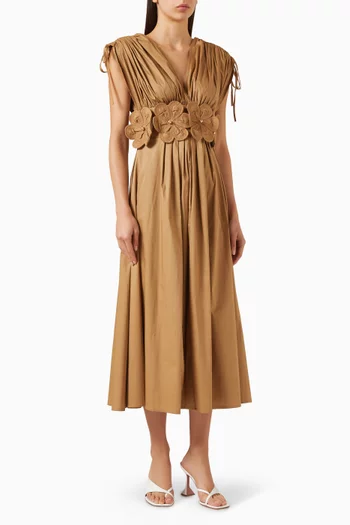 Floral-applique Dress