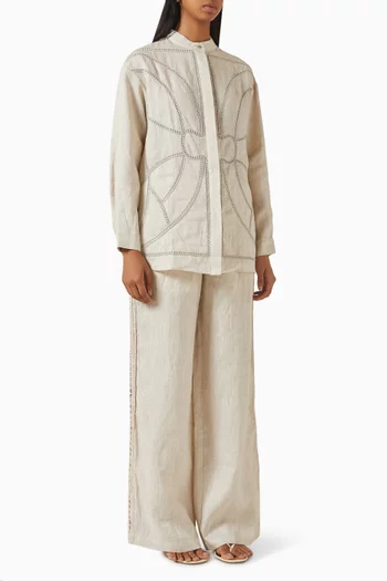 Embroidered Shirt & Pants Set