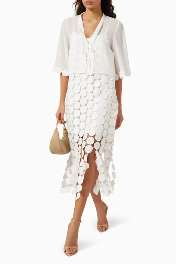 Cape-style Midi Dress