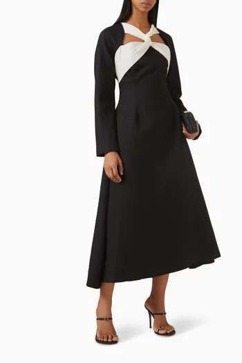 Monochrome Midi Dress