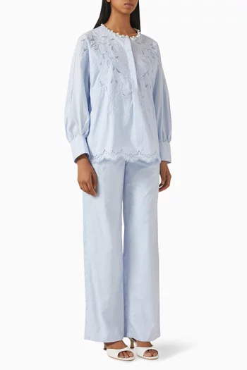 Embroidered Shirt & Pants Set