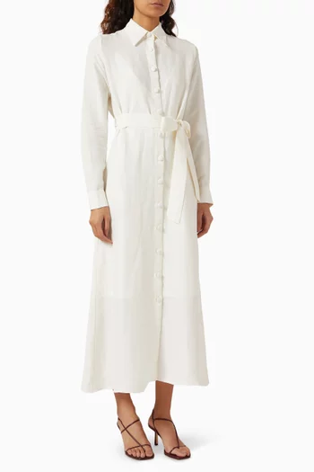 Embroidered Shirt Dress