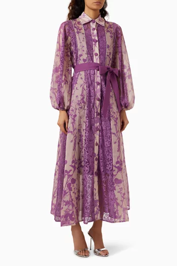 Printed Belted Shirt Dress