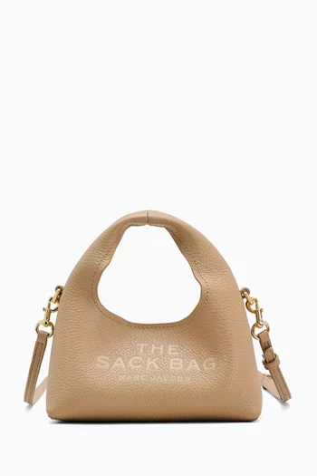 The Micro Crossbody Sack Bag in Leather