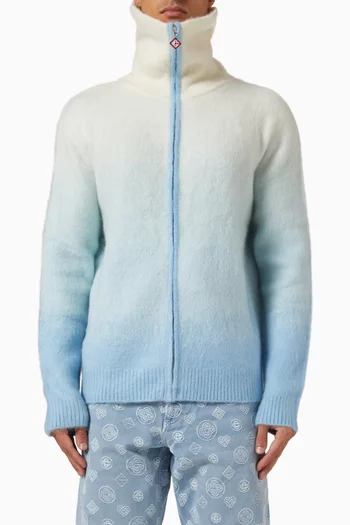 Fluffy Gradient Jacket in Textured Knit