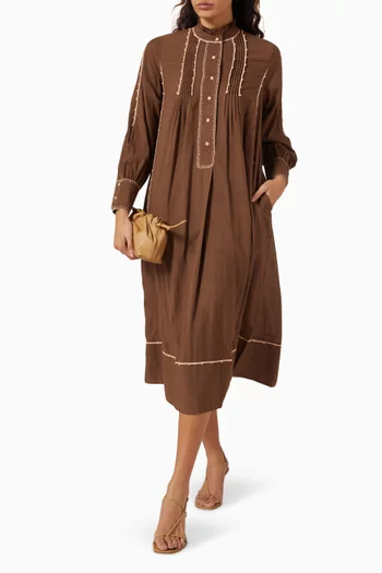 Pintuck Shirt Dress