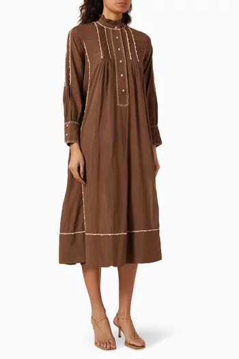 Pintuck Shirt Dress