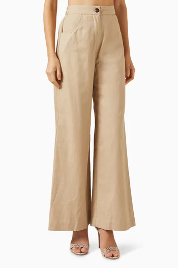Wide-leg Pants in Linen