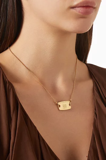1980s Pendant Tag Necklace