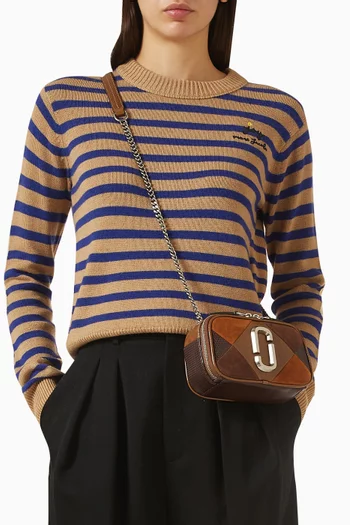 The Softshot Patchwork Crossbody Bag in Leather & Suede