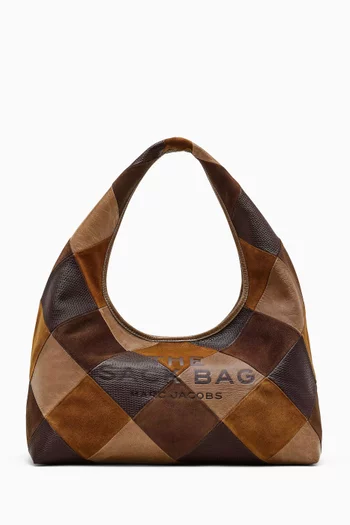 حقيبة كتف ساك بتصميم رقعات جلد وشمواه