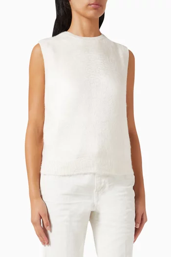 Knit Rib-trim Top