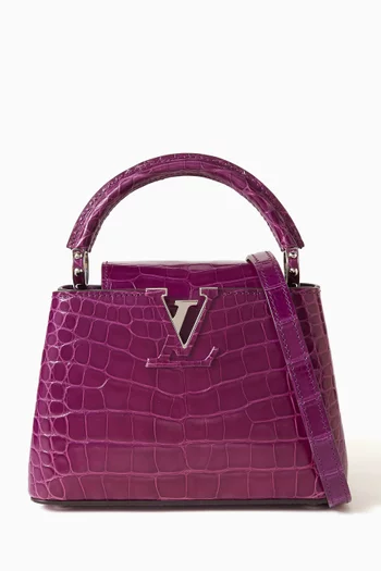 Mini Capucines Bag in Shiny Alligator Leather