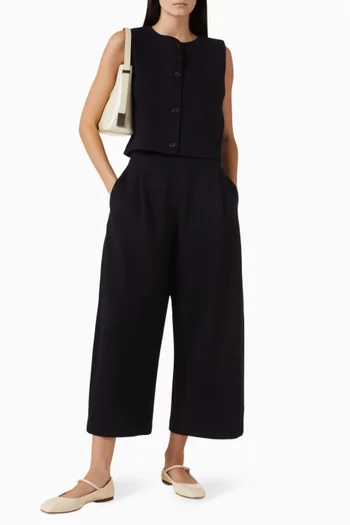 Button Crop Vest