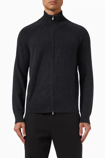 Mockneck Zip Jacket in Wool
