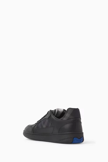 Check Terrace Sneakers in Leather
