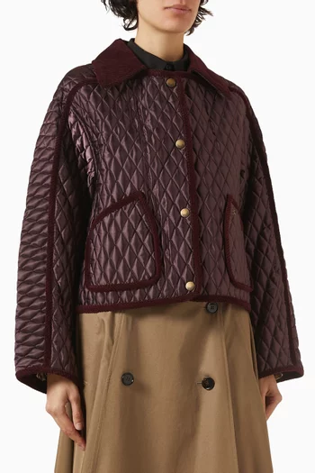 جاكيت فلوريستون قصير نايلون مبطّن