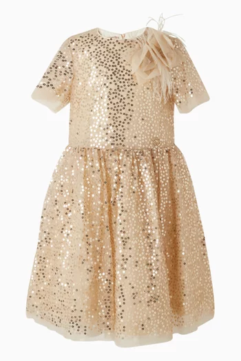 Sequin-embellished Dress in Tulle