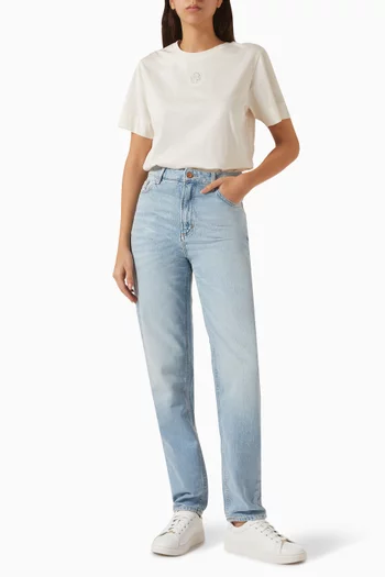 تي شيرت بشعار حرفي BB‏ قطن