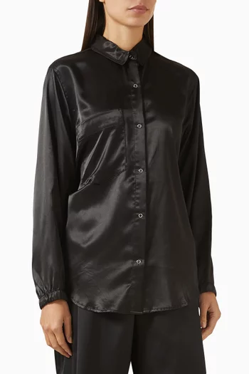 Girlfriend Shirt in Satin