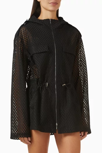 Lucy Hooded Jacket in Mesh
