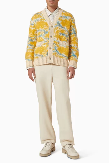 كارديغان تيرنر بنقشة مموهة مزيج قطن