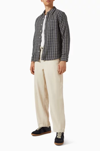Snow Check Shirt in Reverse Tweed
