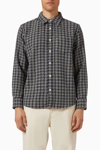 Snow Check Shirt in Reverse Tweed