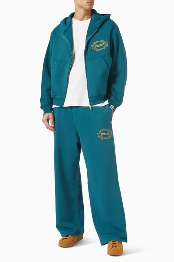 Embroidered Navajo Parachute Sweatpants in Cotton