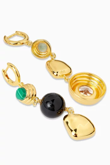 Le Cabanon Gemstone Earrings in 18kt Gold Vermeil